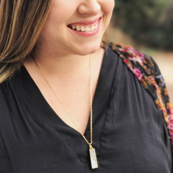 Function & Fringe Jewelry - Medium length, gold, rectangle necklace! Function & Fringe Jewelry - Medium length, gold, rectangle necklace!